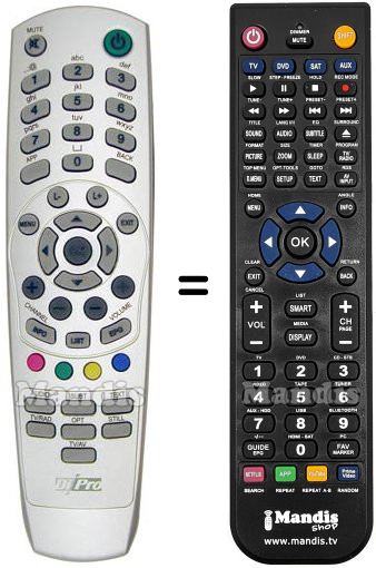 Replacement remote control MEDIA SHOPPING REMCON1390