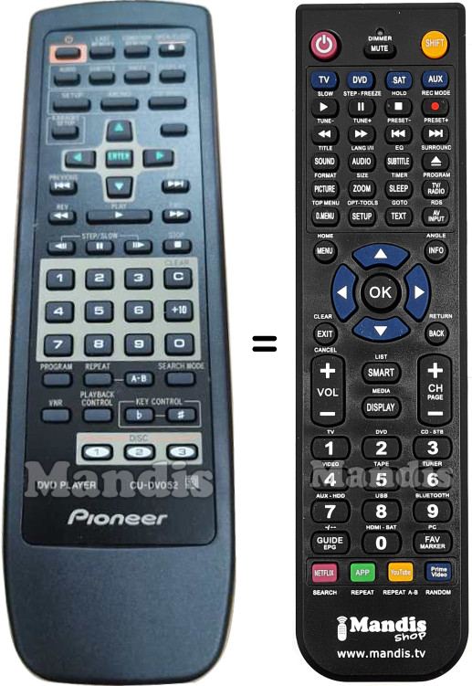 Télécommande équivalente CU-DV052