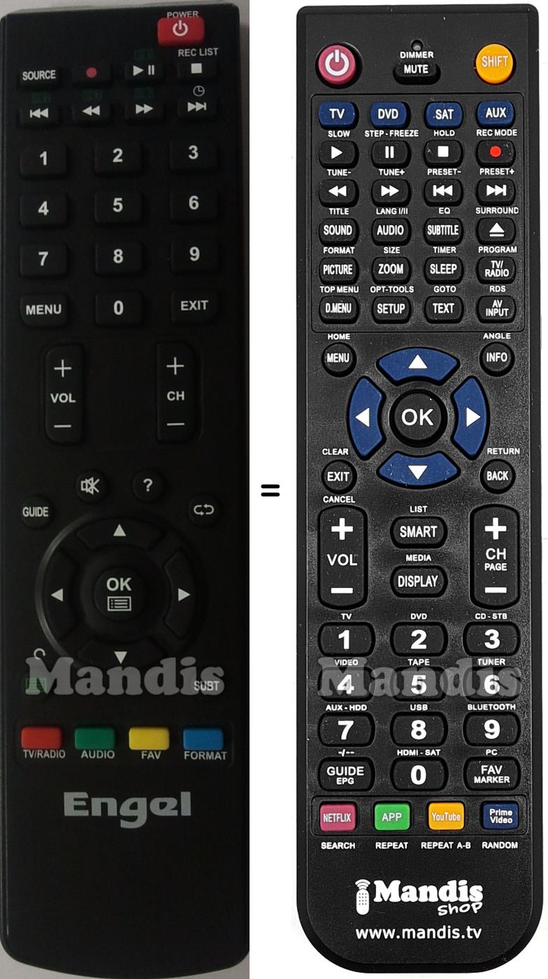 Télécommande équivalente Engel Everled1