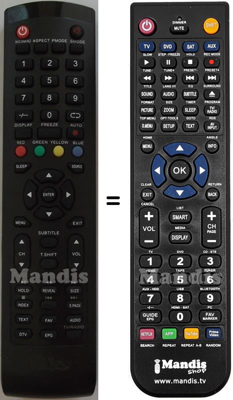 Replacement remote control INVES Varios002