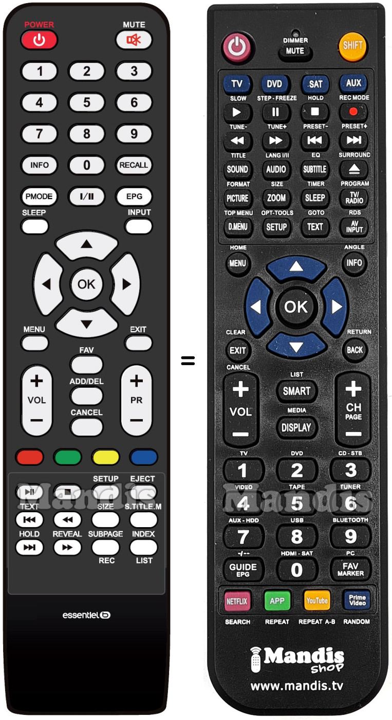 Replacement remote control Listo 315DLEDUSB-559