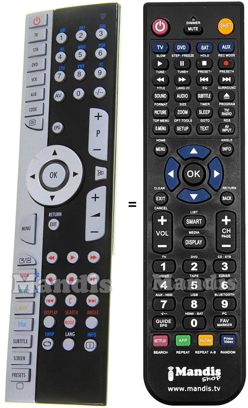Télécommande équivalente 40029057
