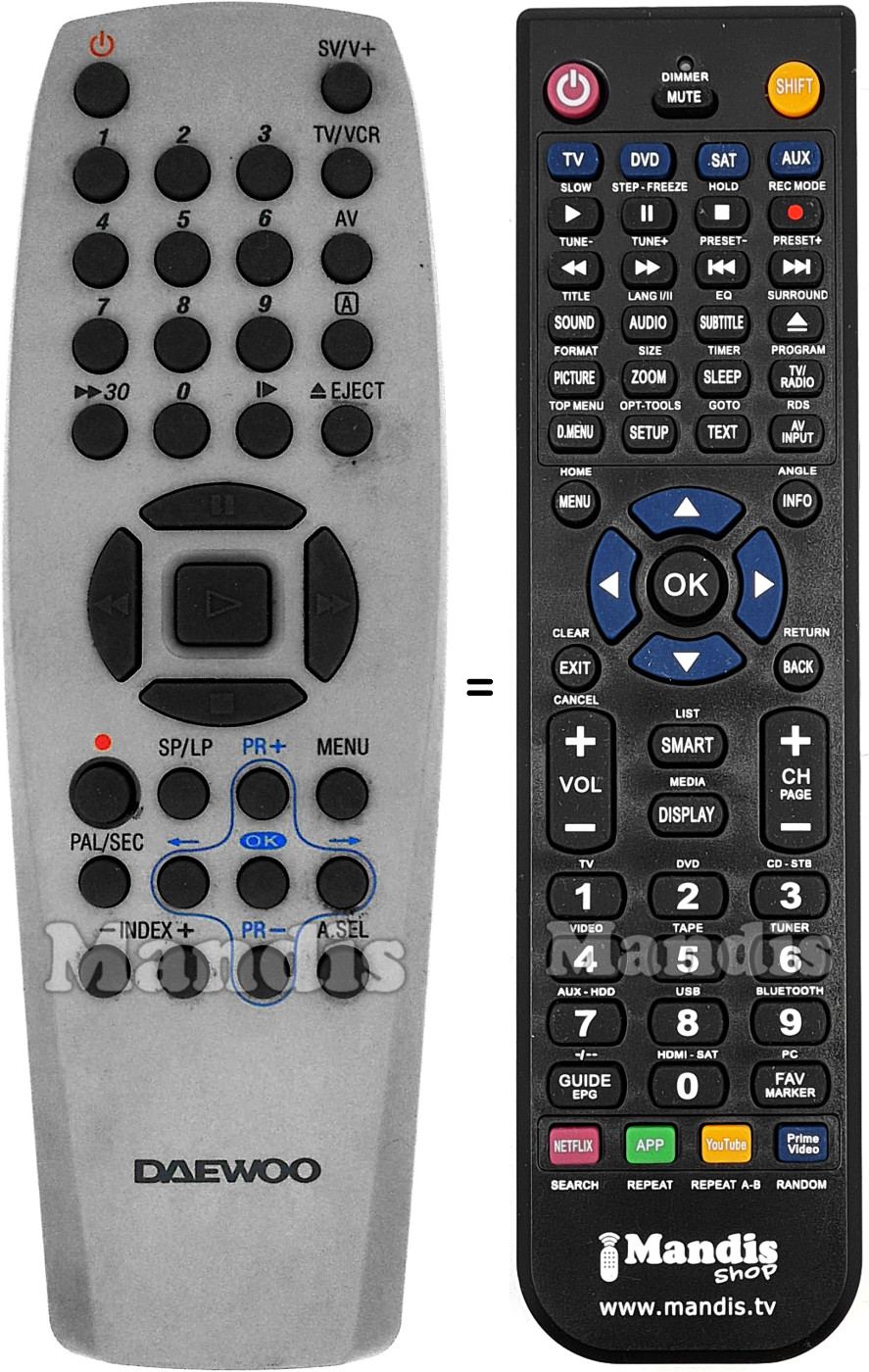 Mando a distancia equivalente Daewoo REMCON1456