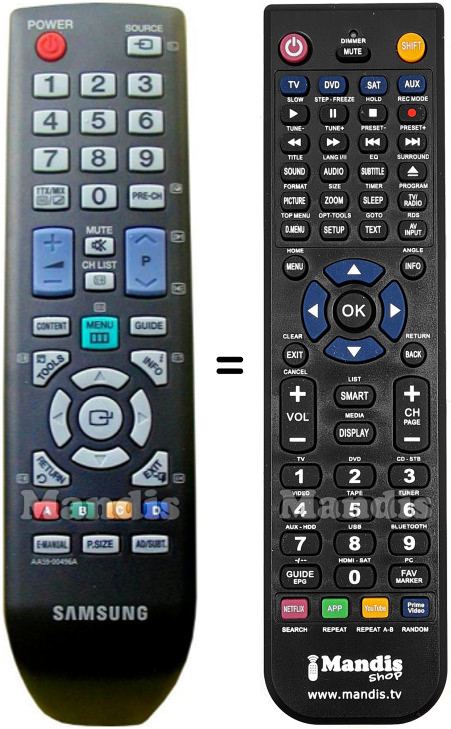 Replacement remote control Samsung AA59-00496A