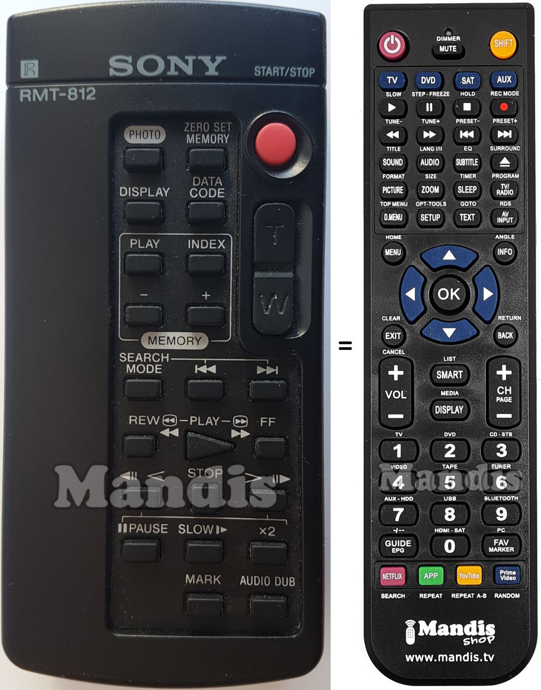 Replacement remote control RMT-812