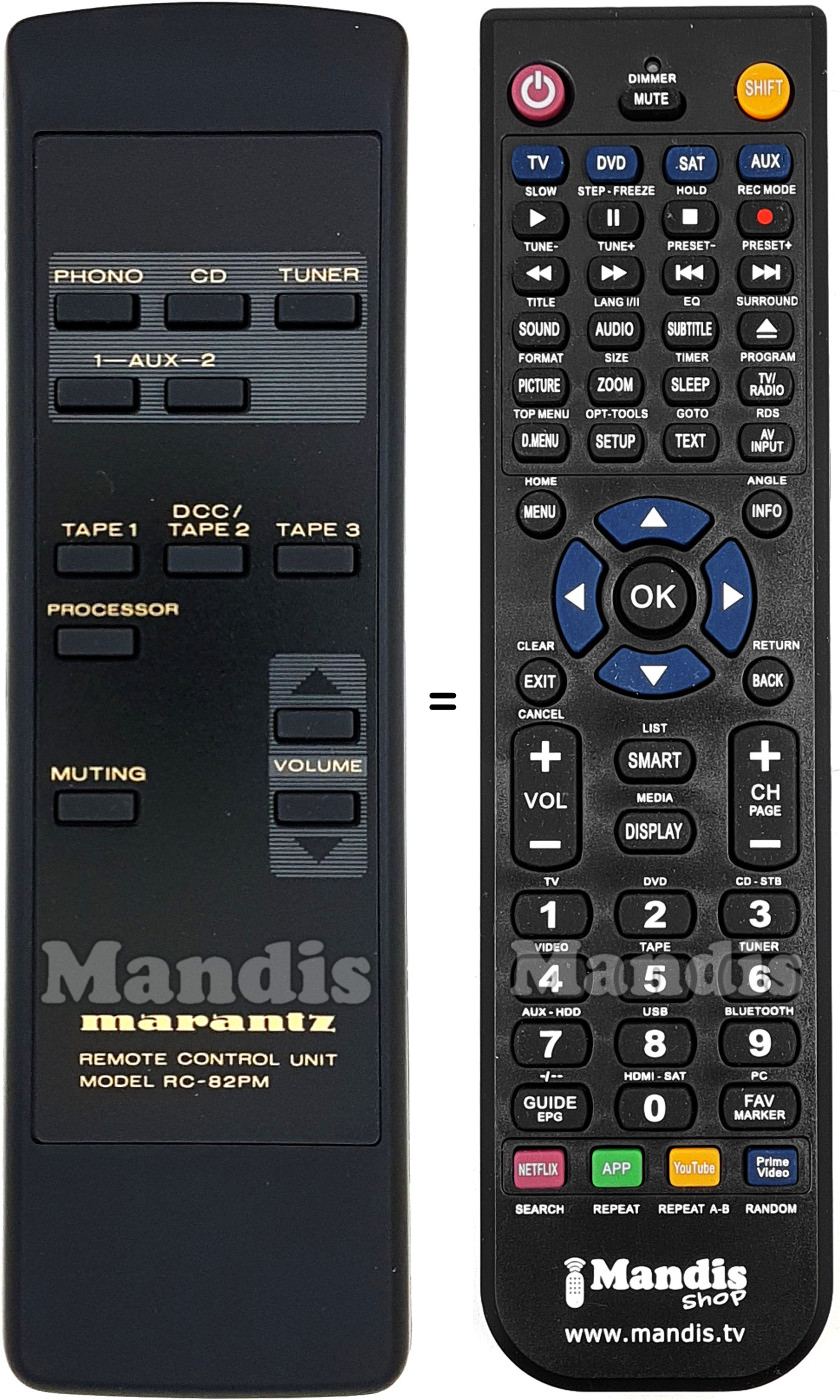 Télécommande équivalente RC-82PM