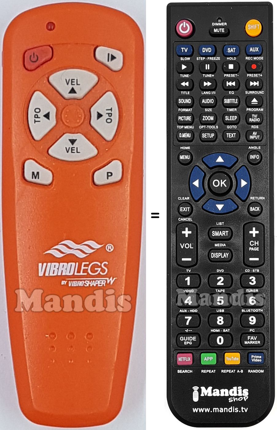 Replacement remote control Vibroshaper