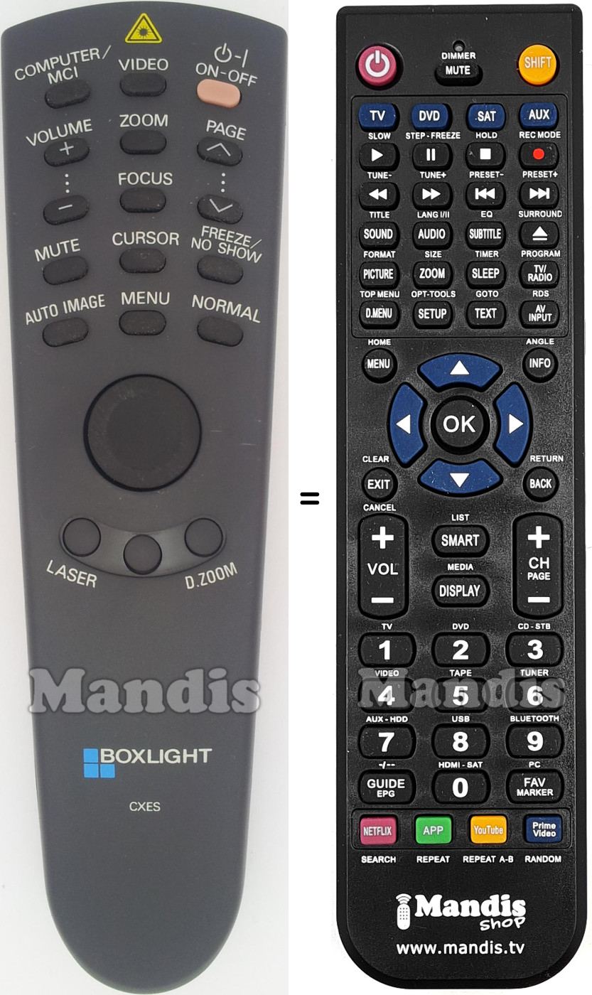 Replacement remote control CXES