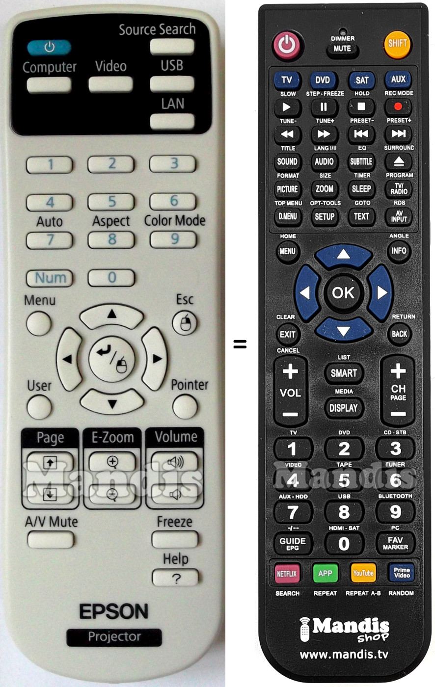 Replacement remote control Epson EB-X03