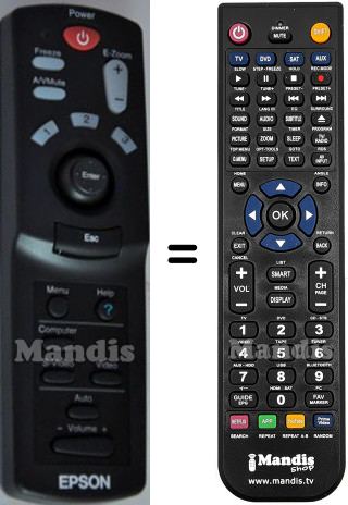 Replacement remote control Epson EMP 50