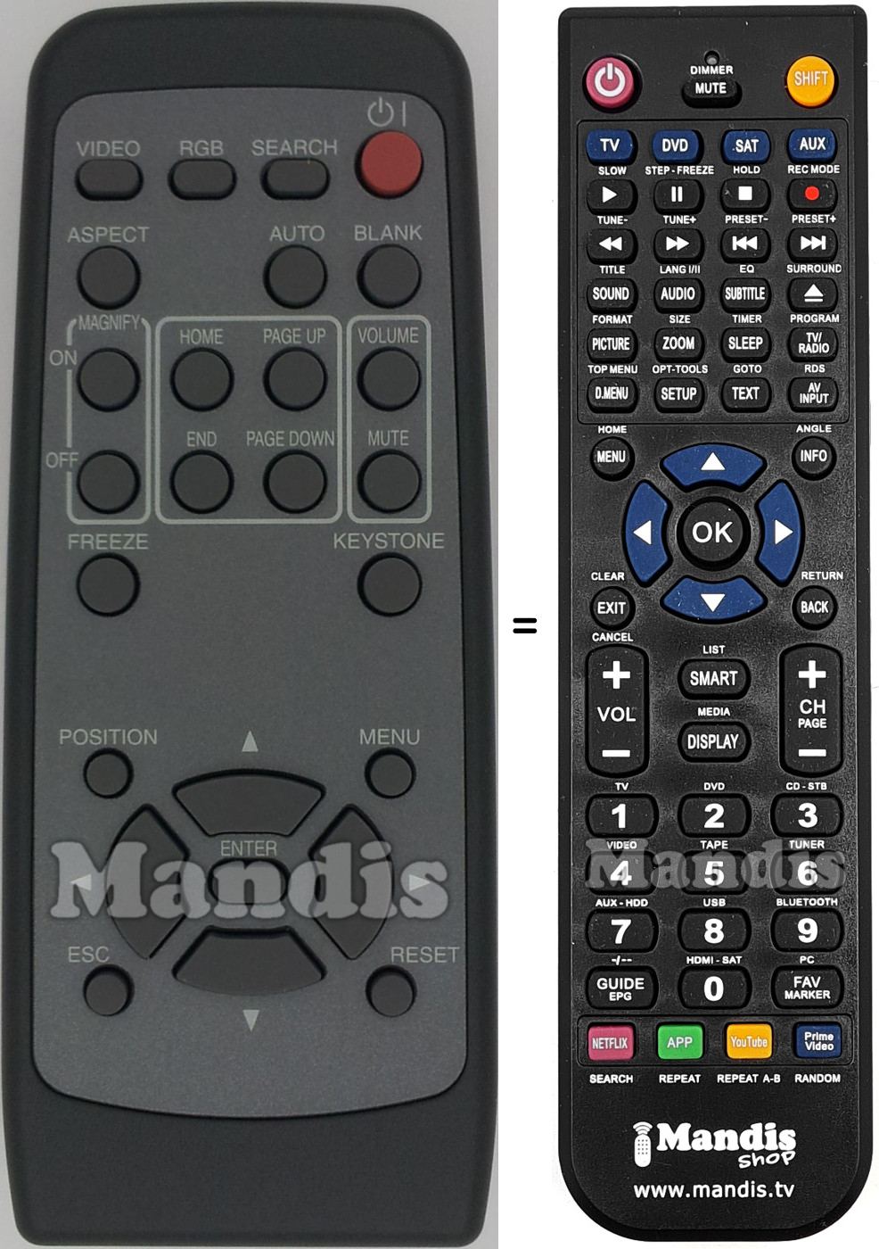 Replacement remote control 3M HL02208