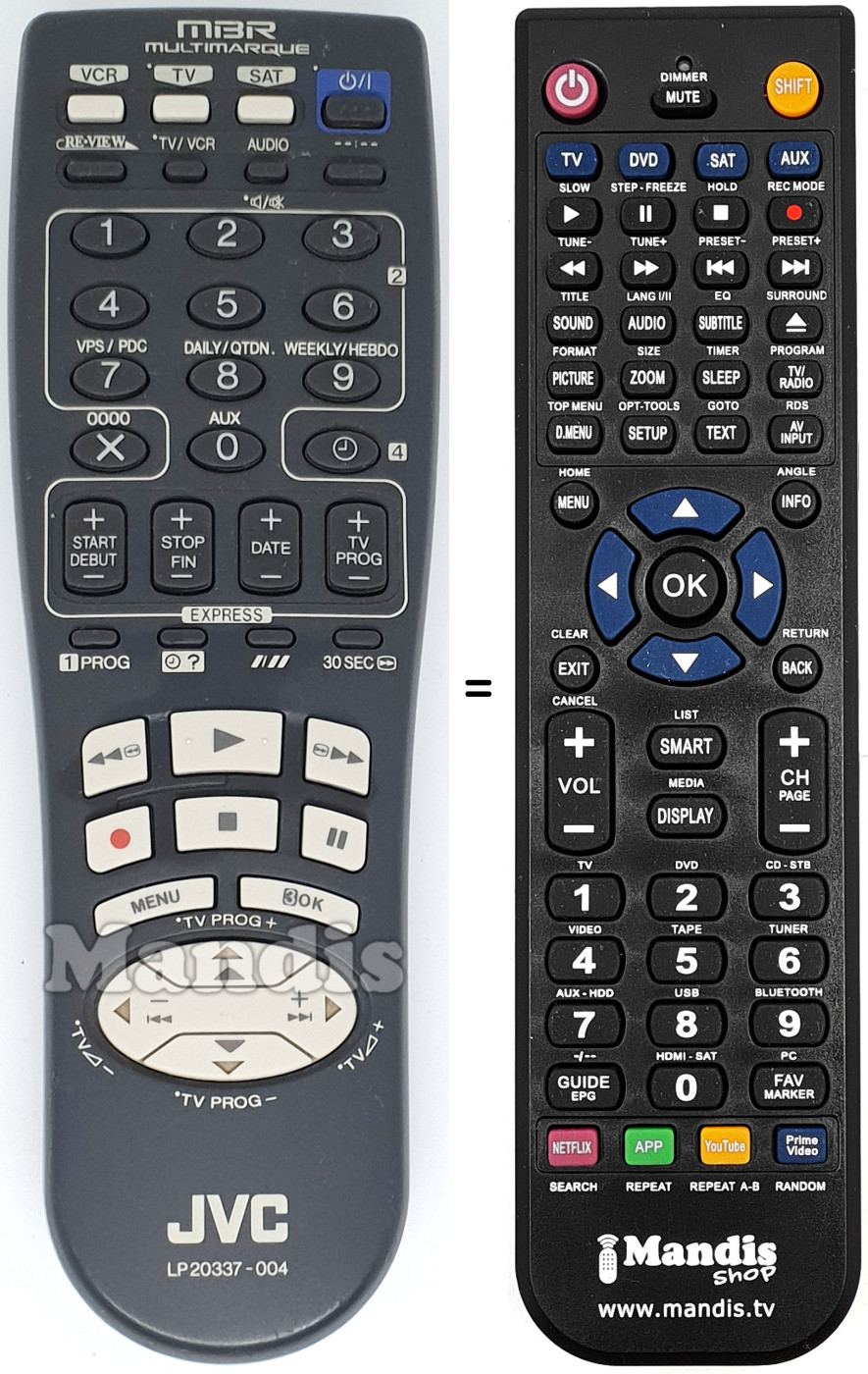 Mando a distancia equivalente LP 20337-004