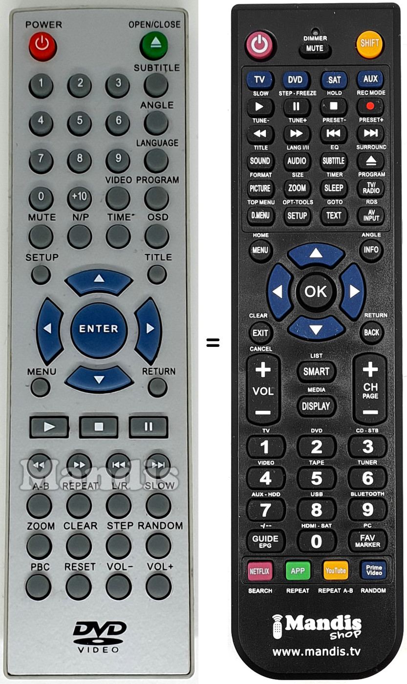 Mando a distancia equivalente REMCON1581