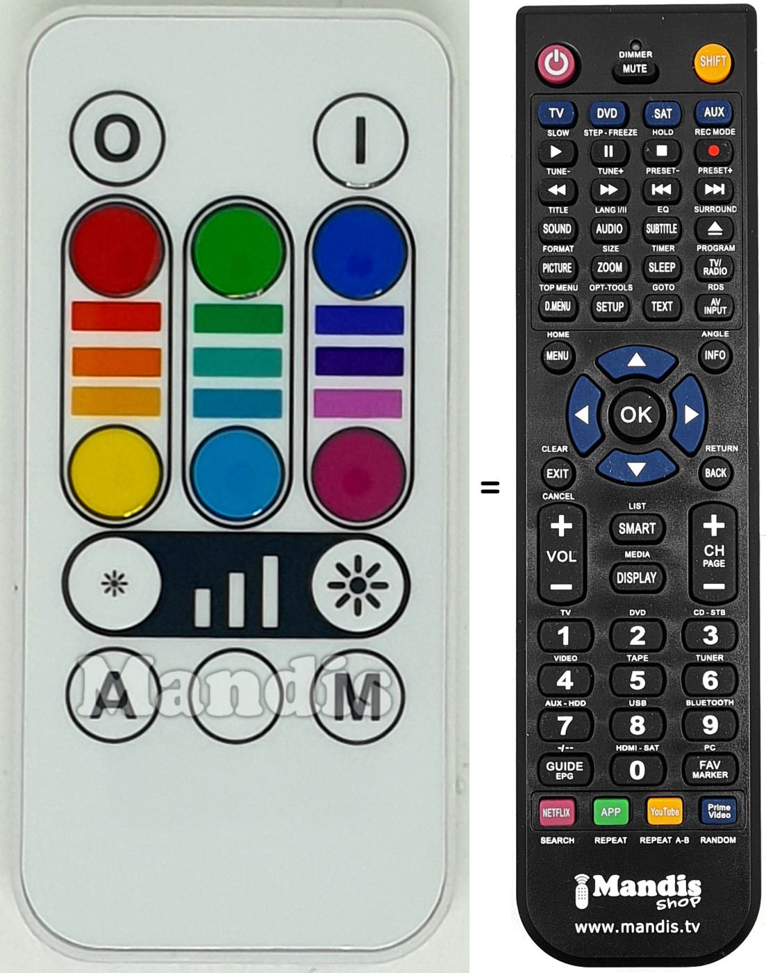 Télécommande équivalente REMCON1610