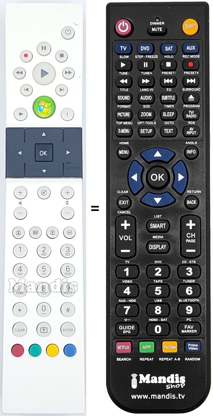 Mando a distancia equivalente RC1974500-00