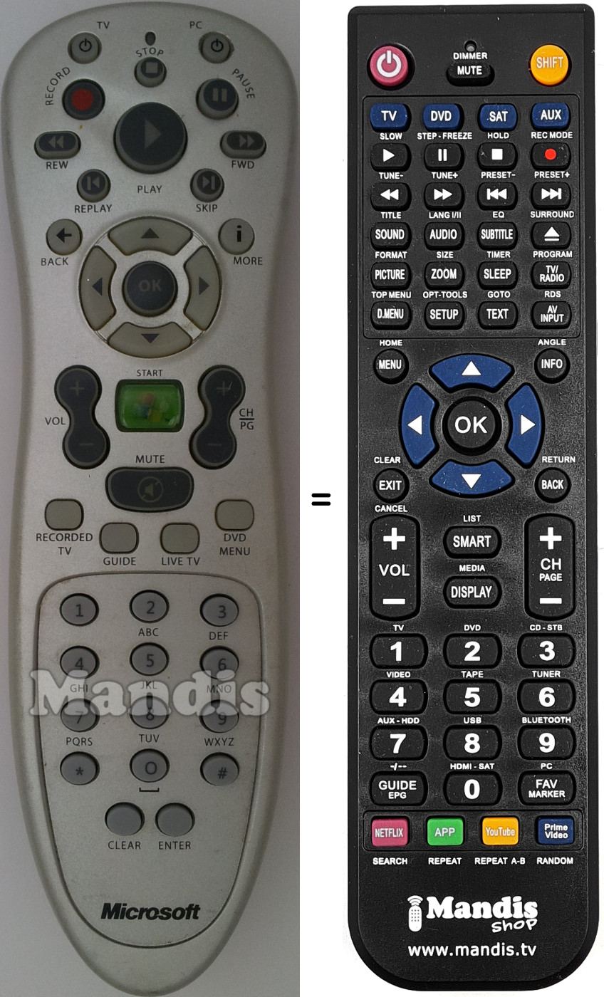 Mando a distancia equivalente RC153410100
