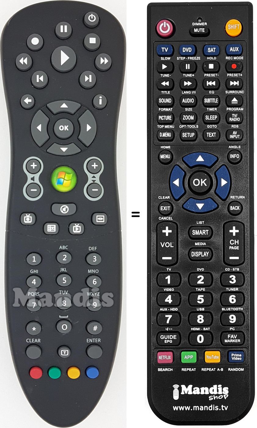Mando a distancia equivalente RC153452400G