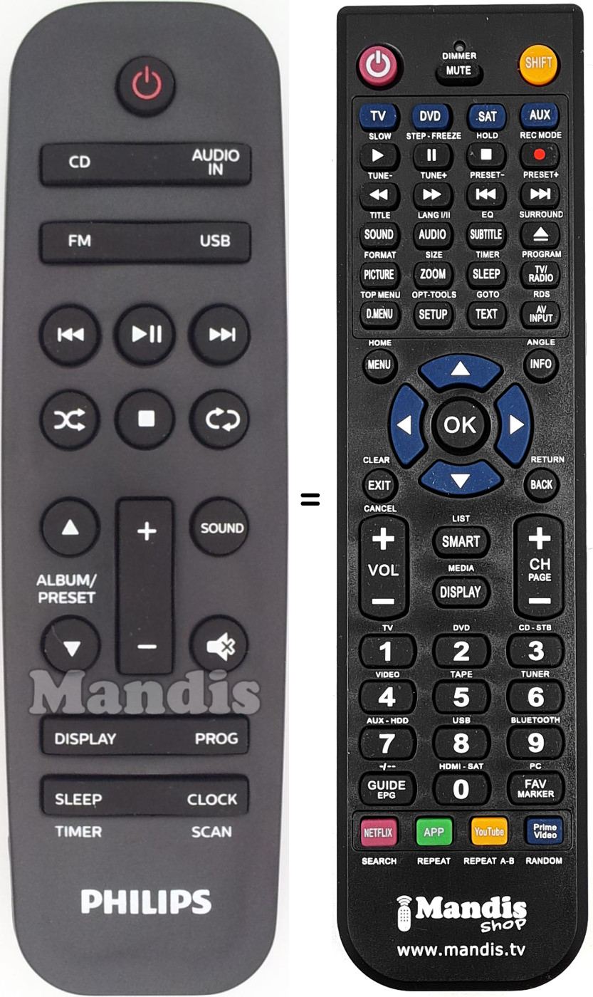 Mando a distancia equivalente 996580009857