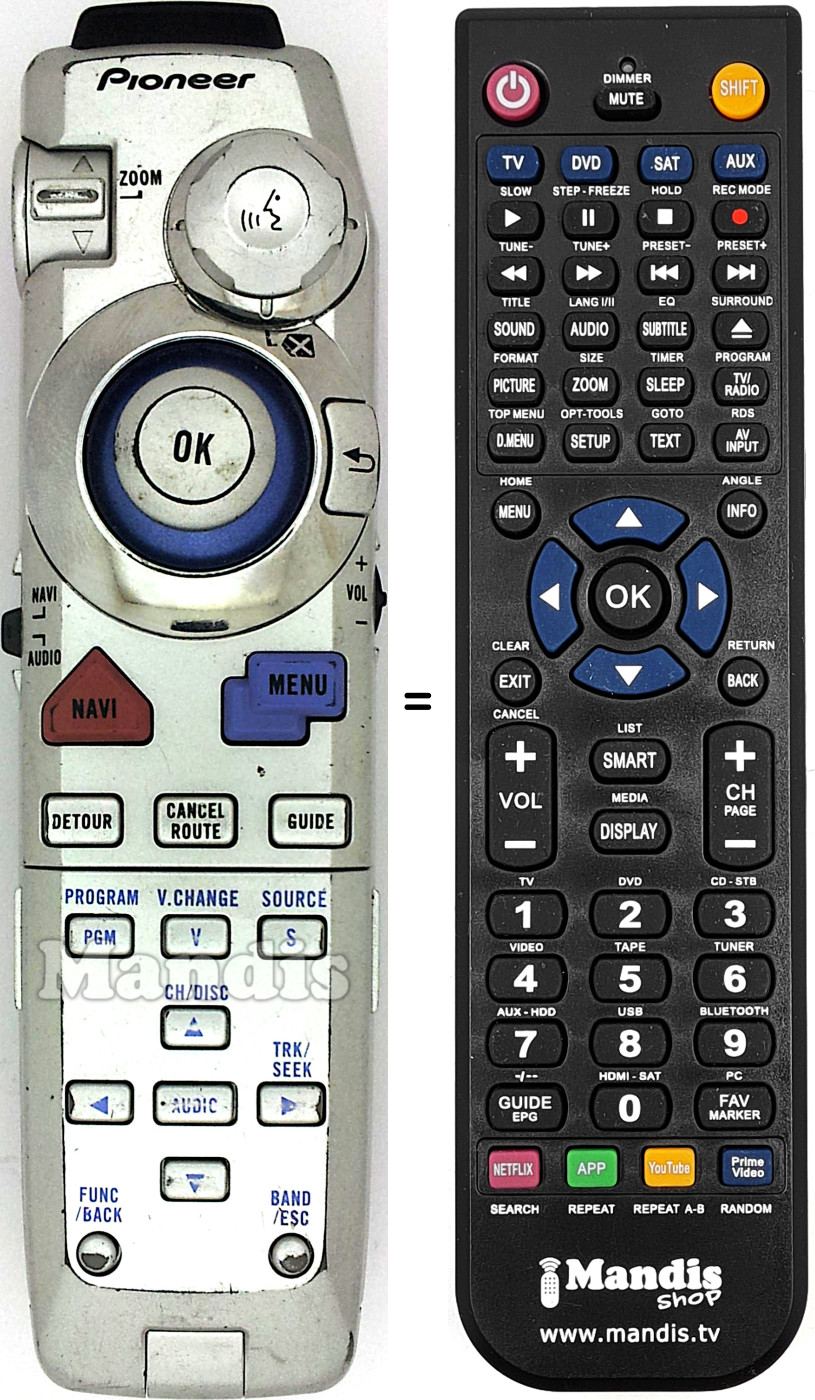Mando a distancia equivalente Pioneer CXB7427