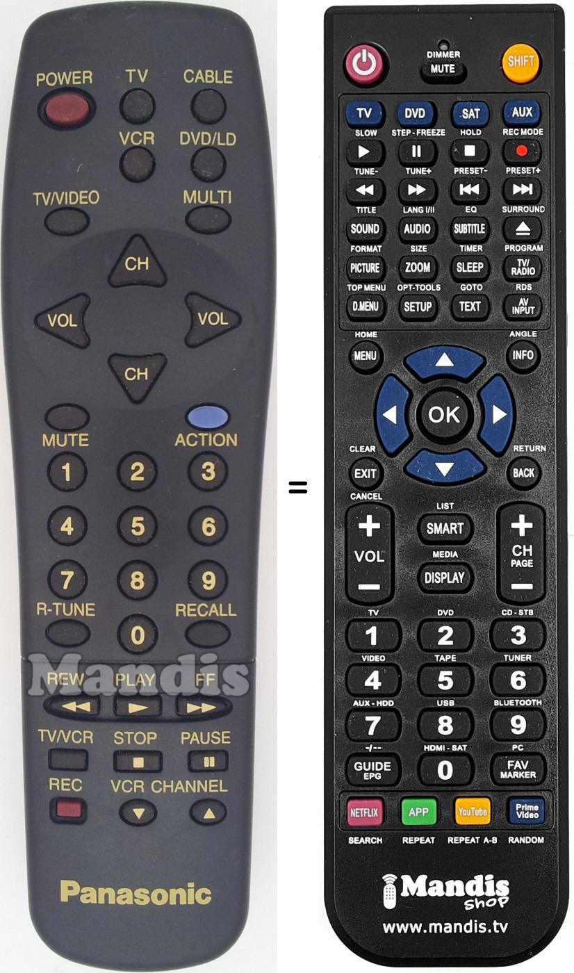 Télécommande équivalente EUR511112