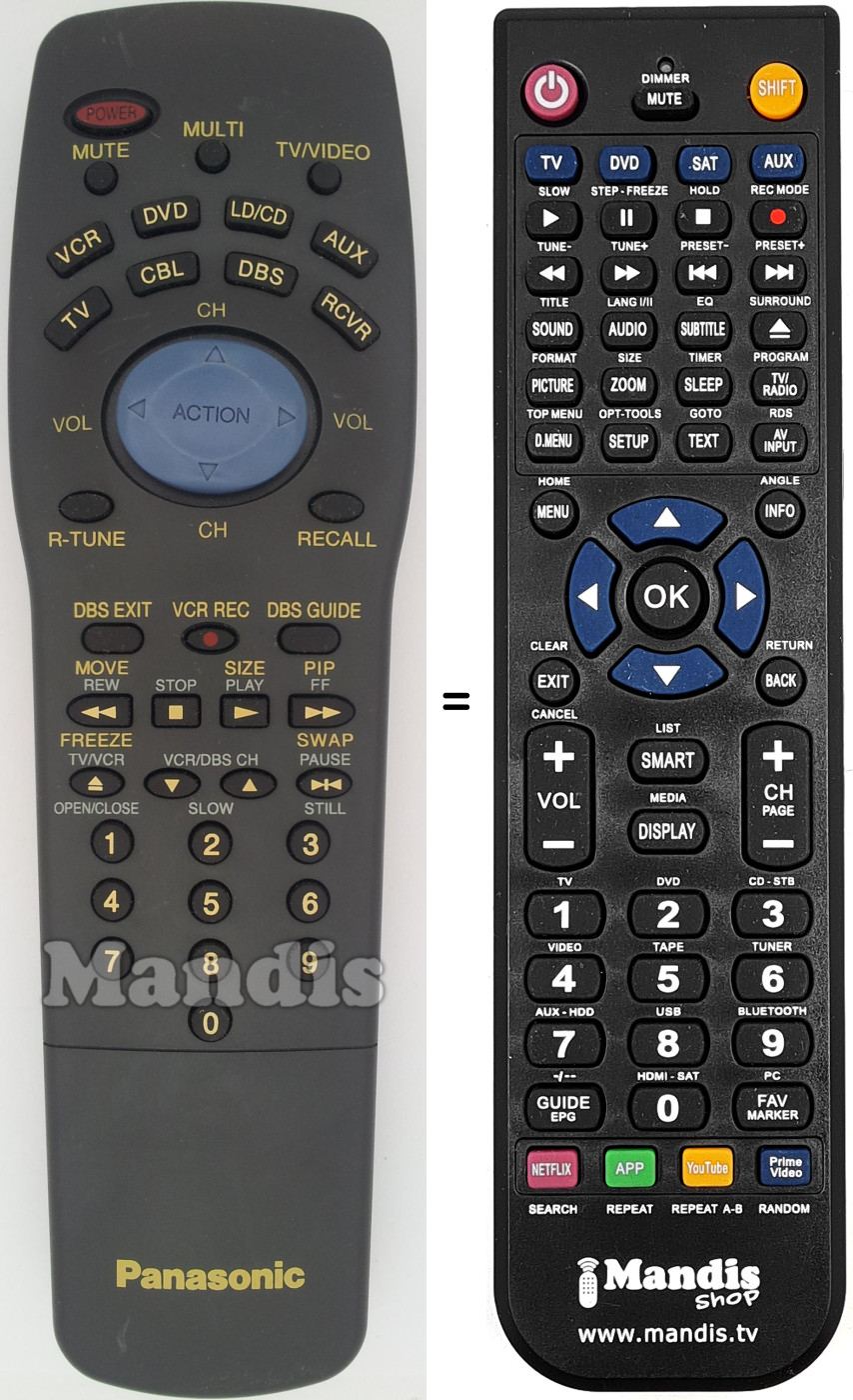 Télécommande équivalente EUR511170B