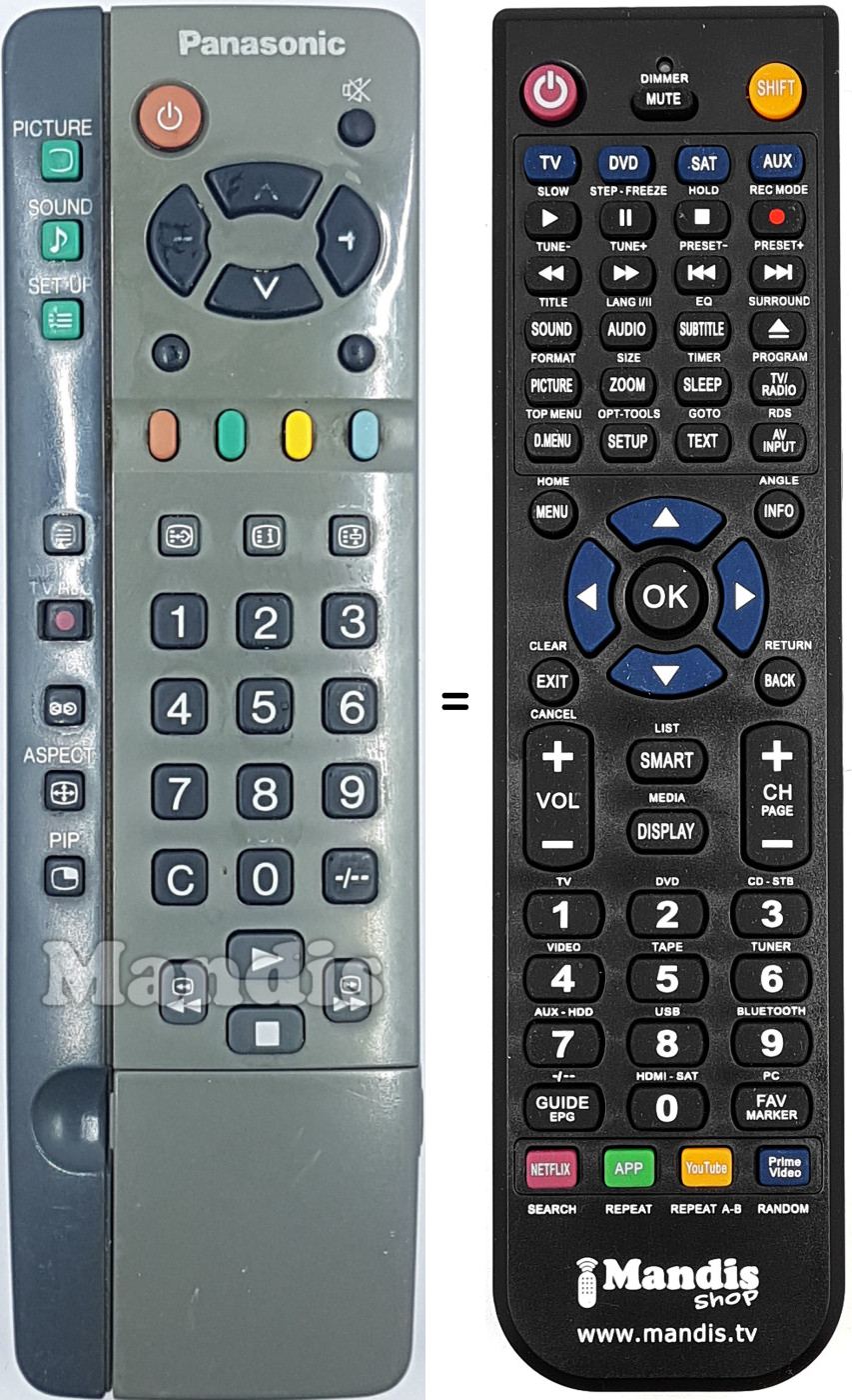 Télécommande équivalente EUR511220CR