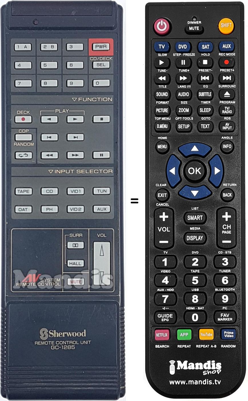 Télécommande équivalente GC-1285