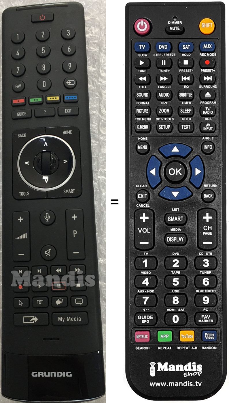 Mando a distancia equivalente TS6187R