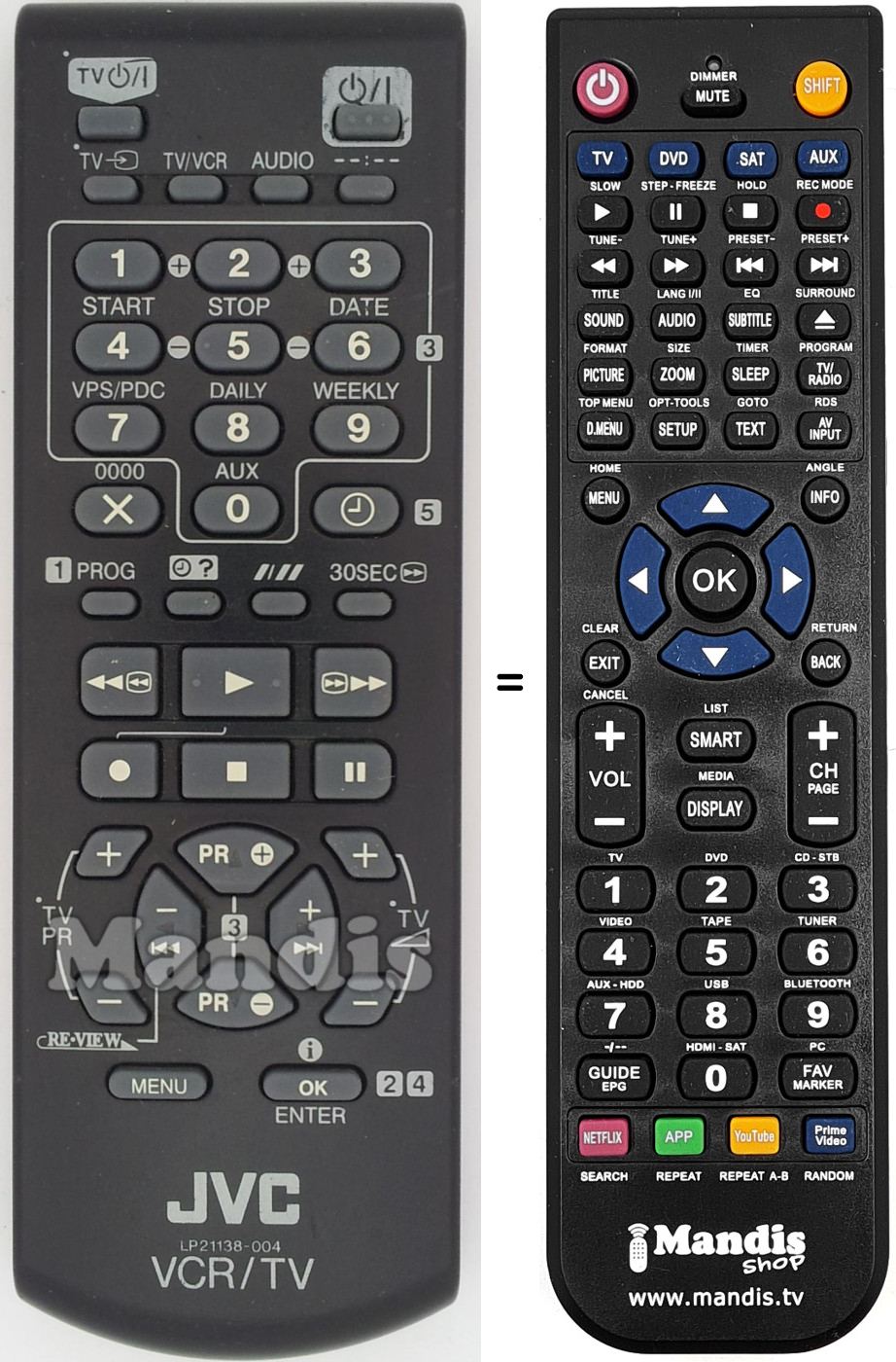 Télécommande équivalente LP21138-004