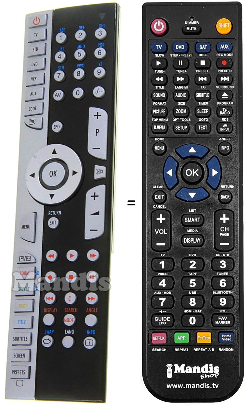 Télécommande équivalente 40029057