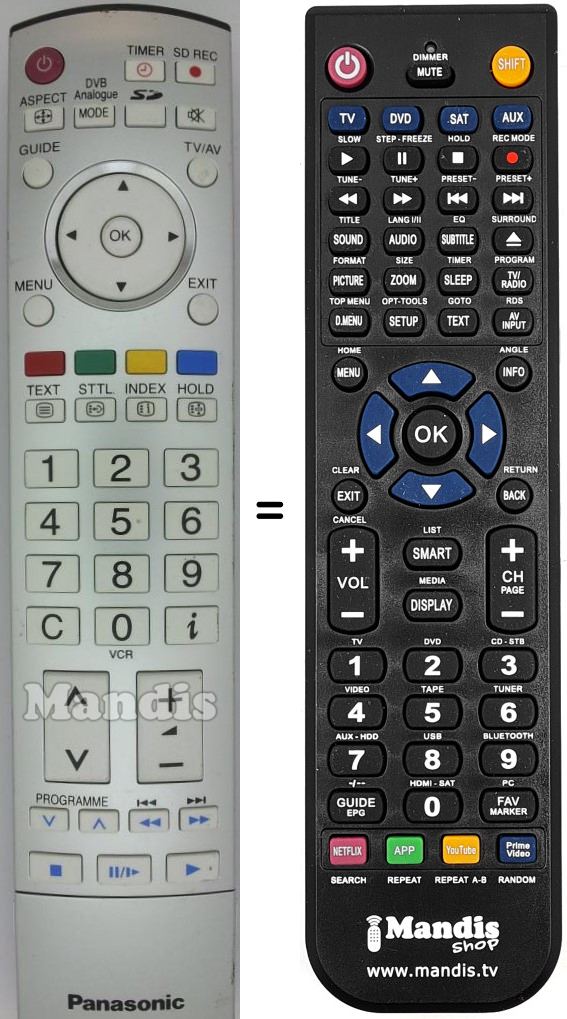 Télécommande équivalente N2QAYB000047