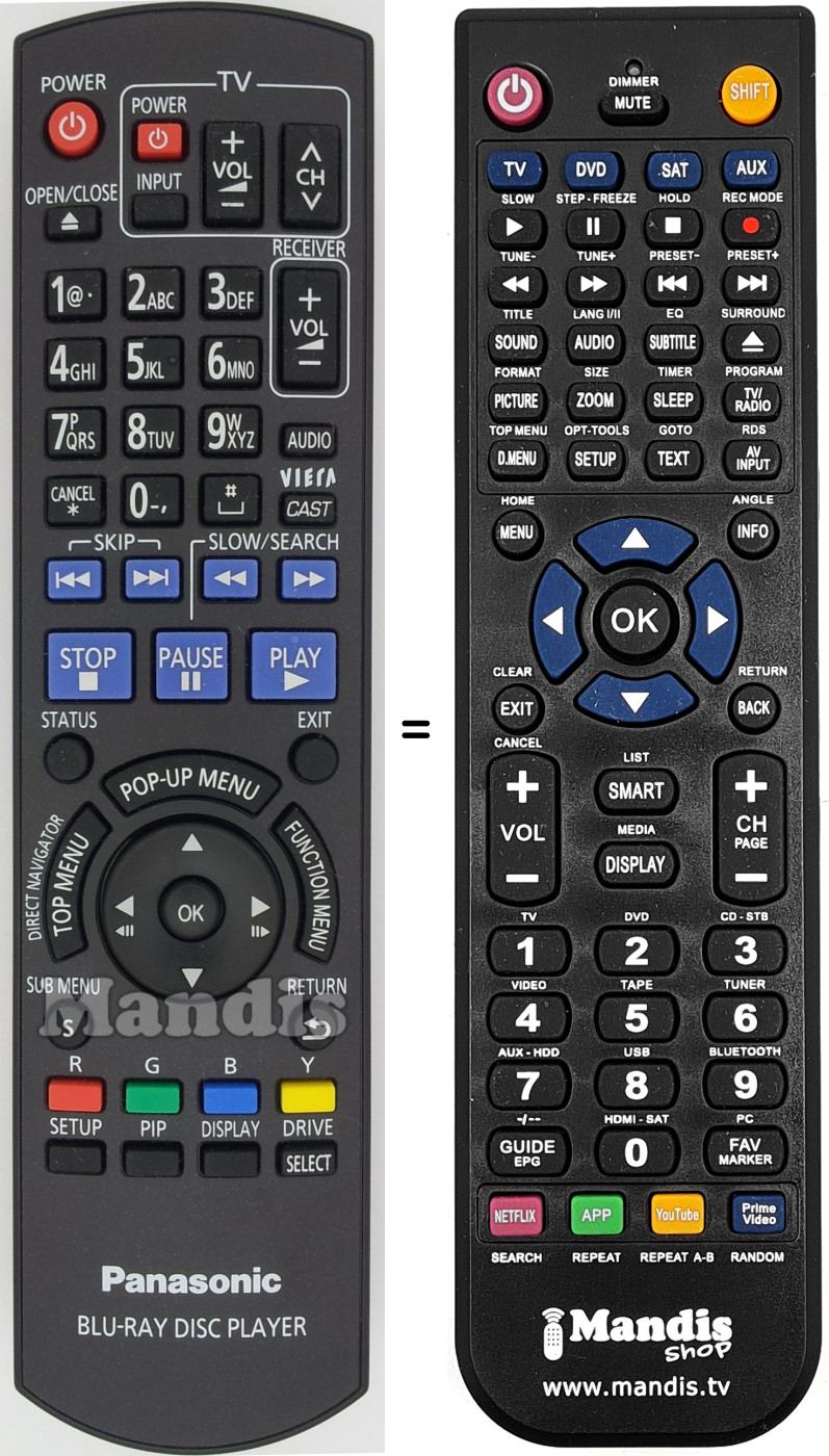 Télécommande équivalente N2QAYB000508