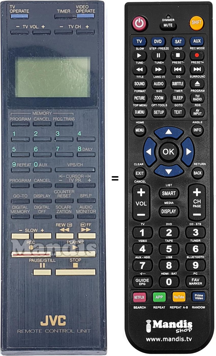 Télécommande équivalente JVC PQ10543T