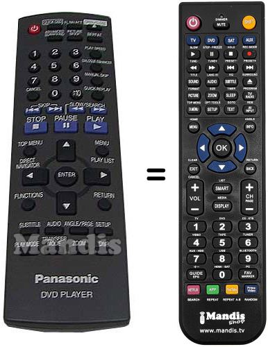 Mando a distancia equivalente Panasonic EUR7631250