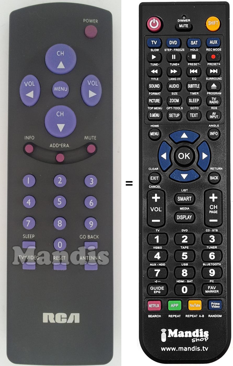 Télécommande équivalente RCA001