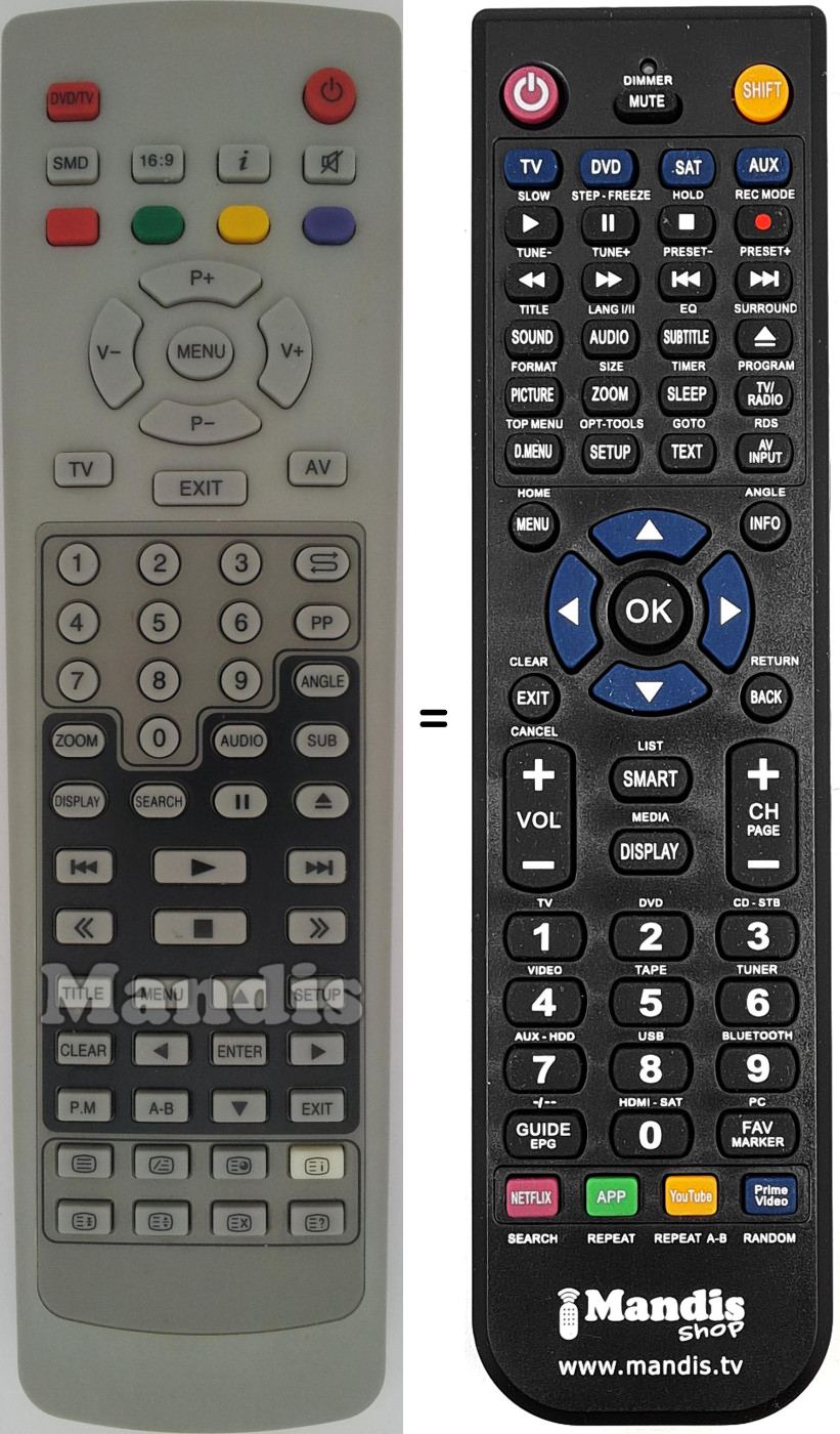 Mando a distancia equivalente REMCON1446