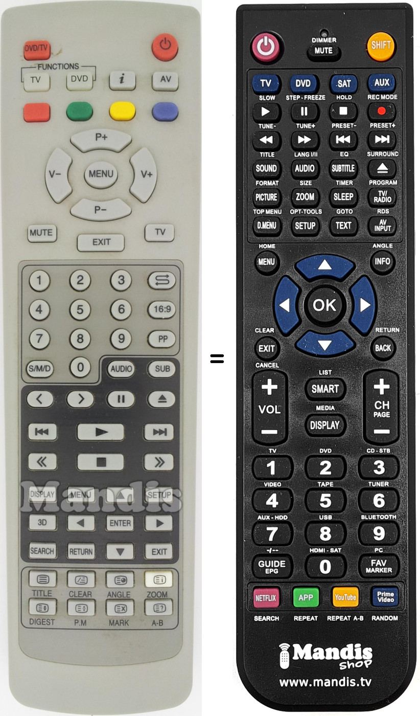 Mando a distancia equivalente REMCON1492