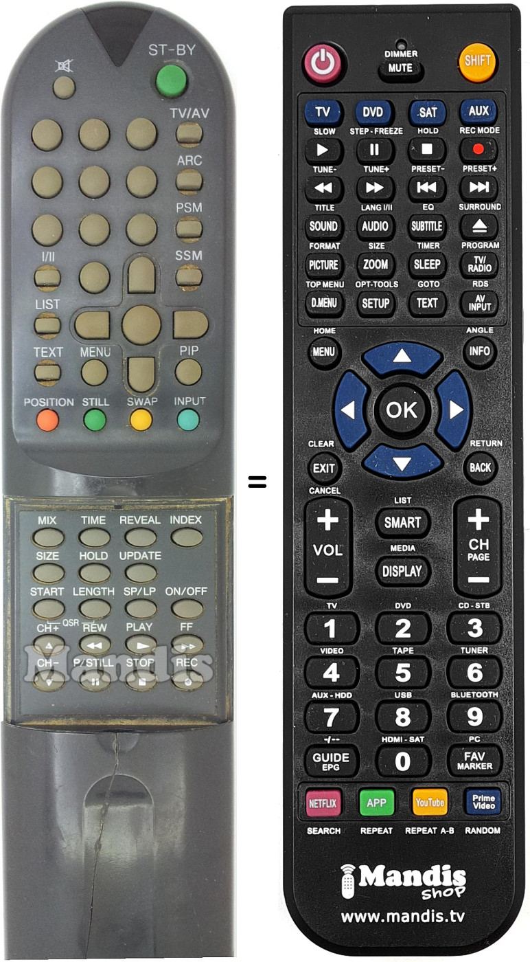 Mando a distancia equivalente REMCON1549