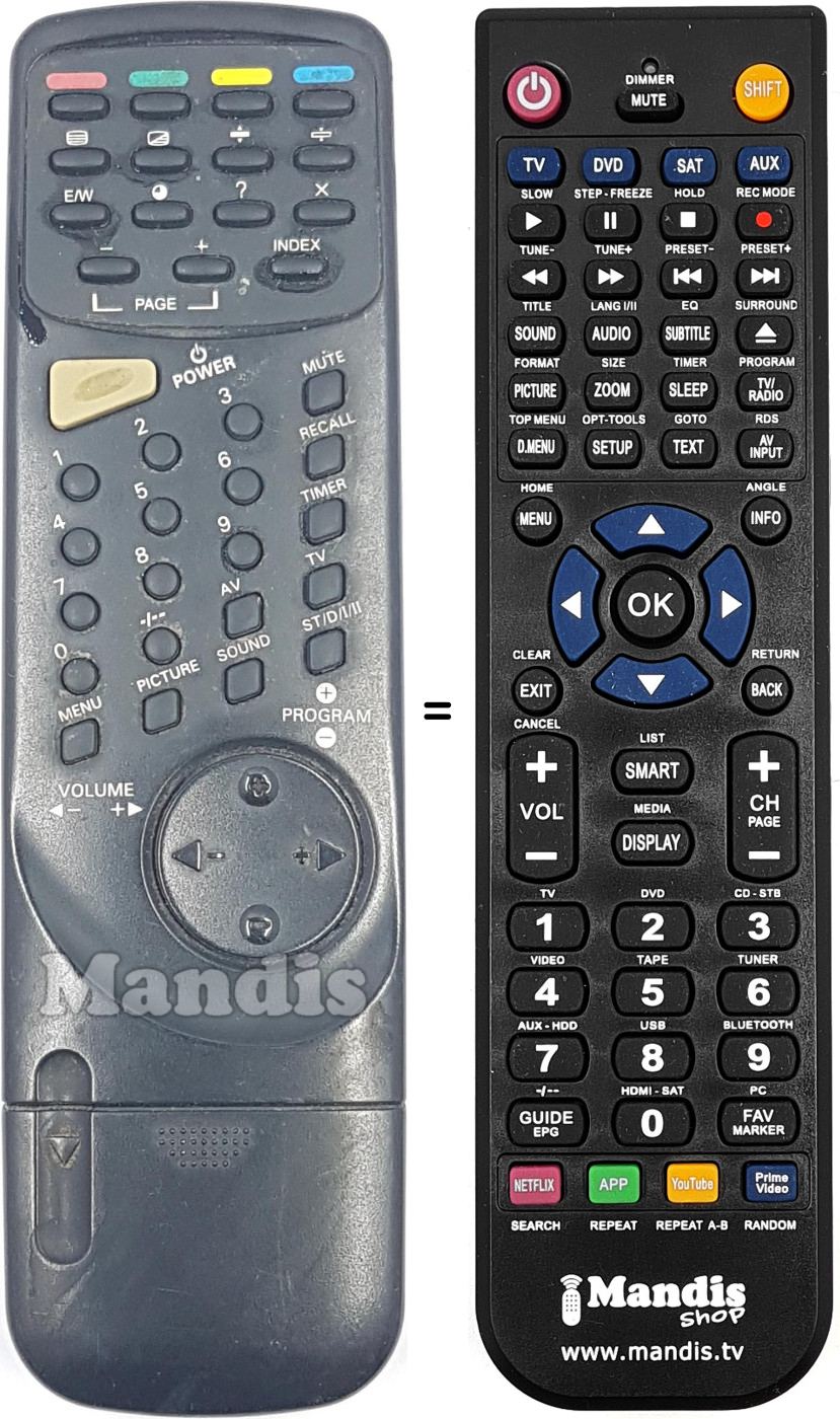Mando a distancia equivalente REMCON1556