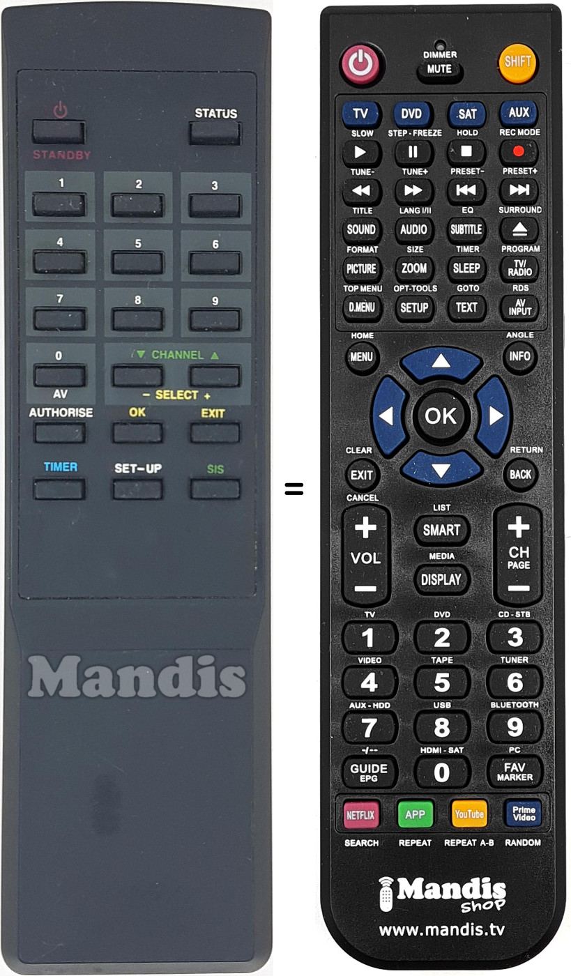 Télécommande équivalente REMCON1640