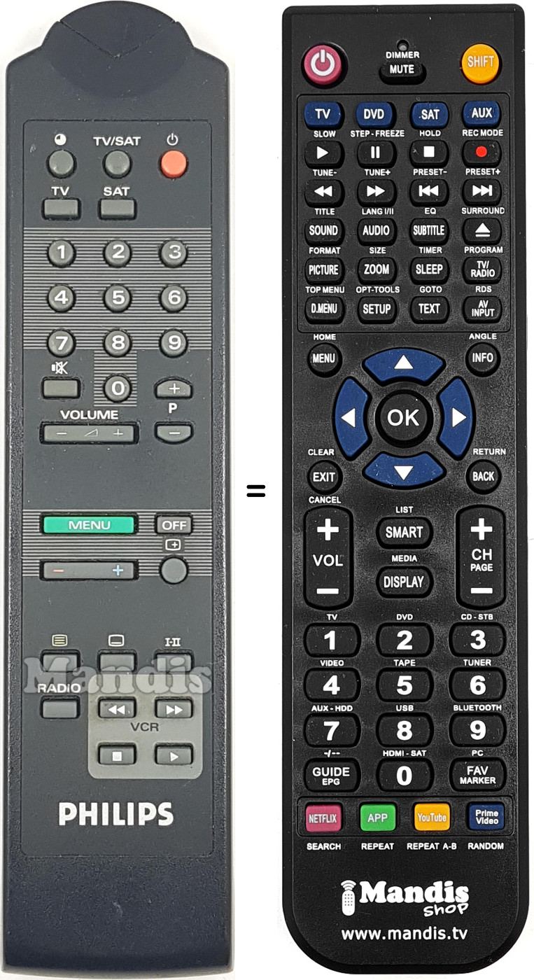 Mando a distancia equivalente REMCON1680
