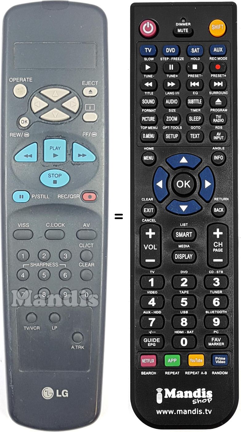 Mando a distancia equivalente REMCON1995