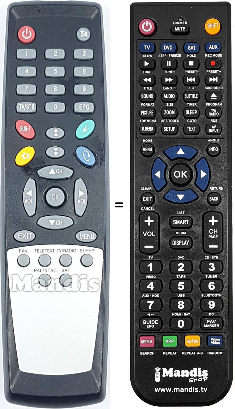 Mando a distancia equivalente REMCON2146