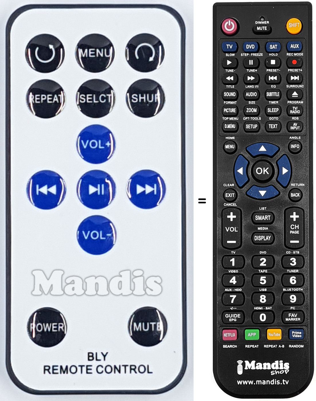 Mando a distancia equivalente REMCON2150