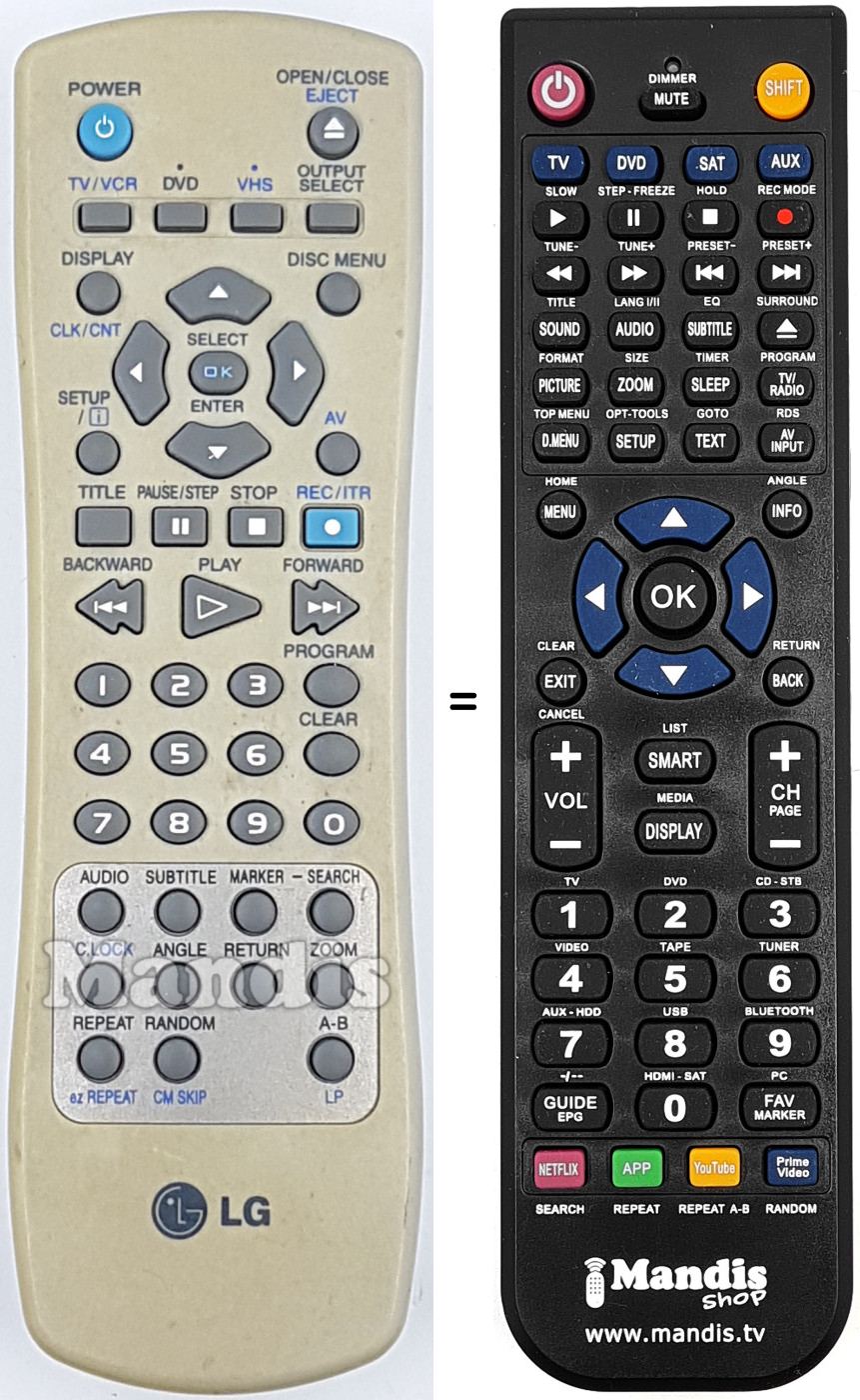 Mando a distancia equivalente REMCON2179