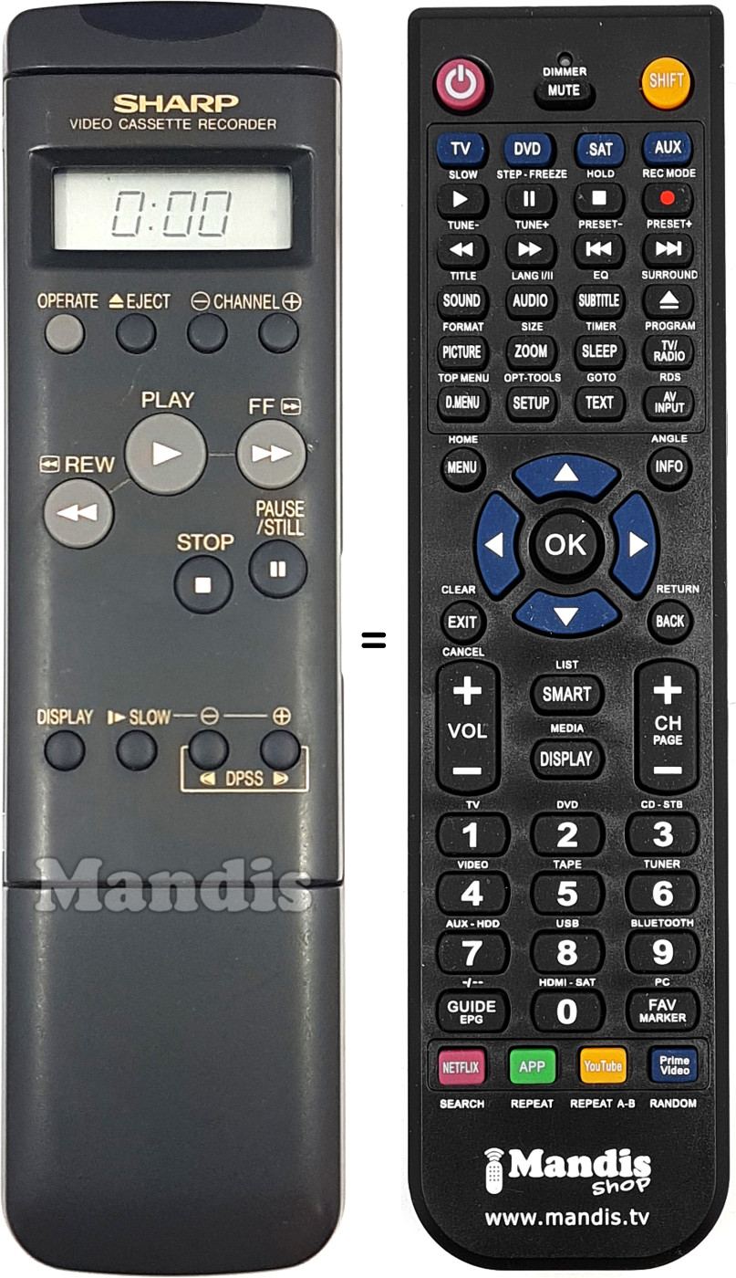 Télécommande équivalente RRMCG0982GESA