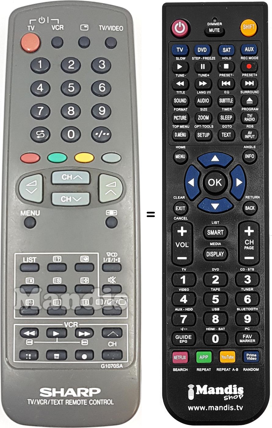Mando a distancia equivalente RRMC-G1070BMSA