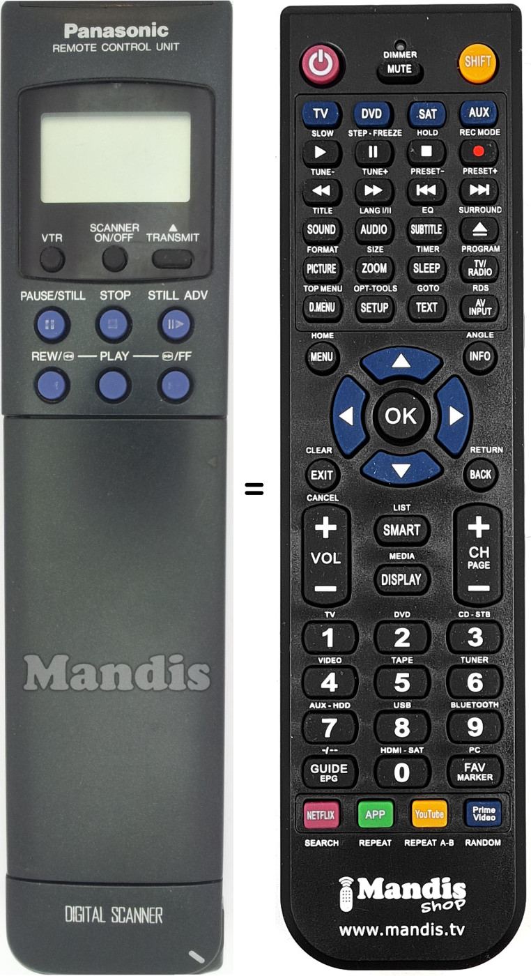 Télécommande équivalente VEQ1498