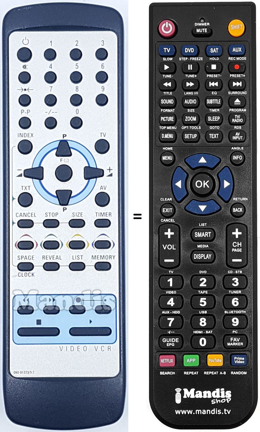 Télécommande équivalente 060012235.2