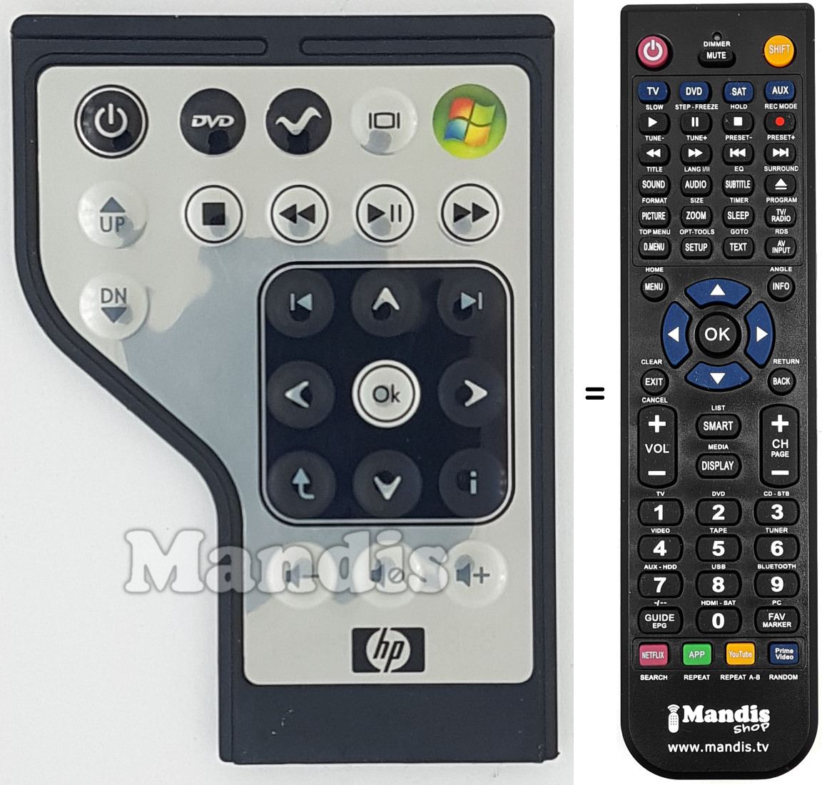 Mando a distancia equivalente RC176230801B
